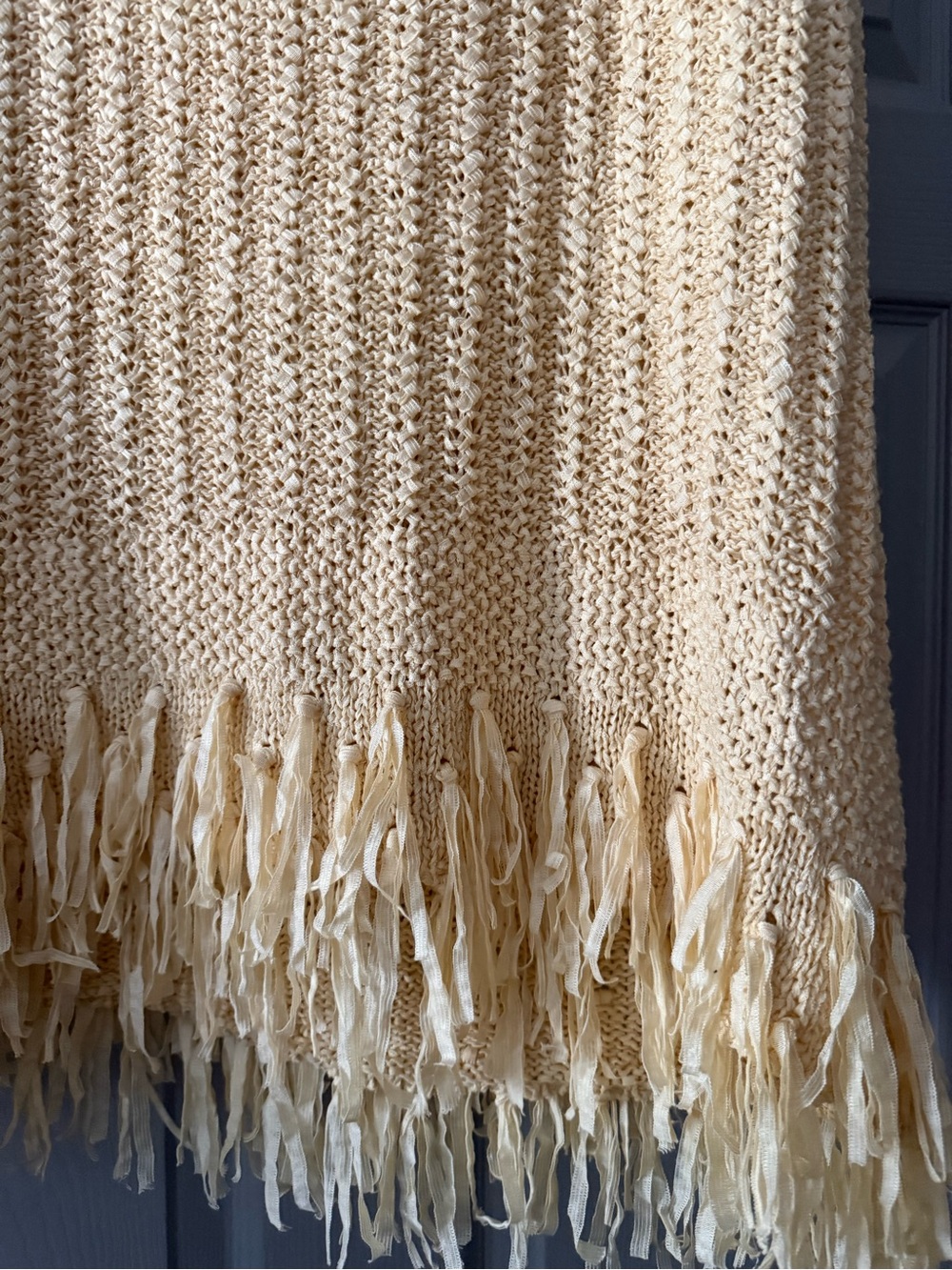 Ruby Rd. Cream Crochet Fringe Tank Top - Picture 2 of 4